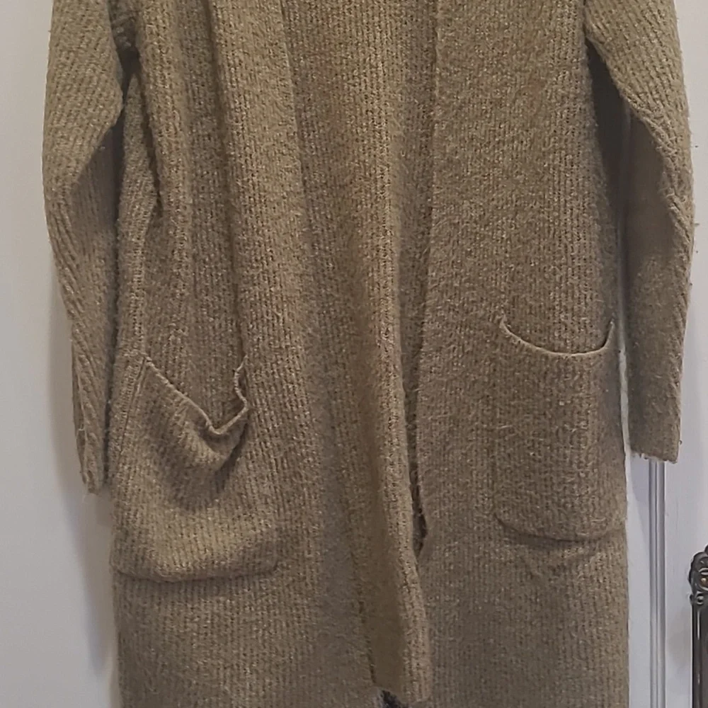 Express Green Duster Cardigan - Picture 2 of 6